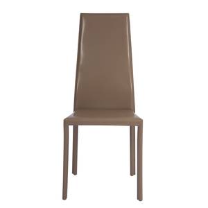 Chaises Valentina (lot de 2) Imitation cuir - Fibres de cuir Elsu I : Marron clair