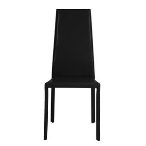 Chaises Valentina (lot de 2) Imitation cuir - Fibres de cuir Elsu I : Noir