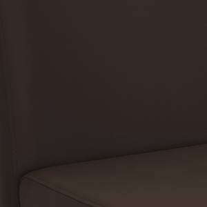 Sedia imbottita Vallenar II (set da 2) Vera pelle - Marrone scuro