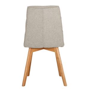 Gestoffeerde stoelen Tavenna geweven stof/deels massief eikenhout - Cappuccinokleurig
