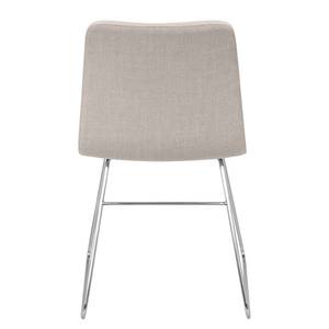 Polsterstuhl Vio Bar (2er-Set) Webstoff / Edelstahl - Stoff Kira II: Beige