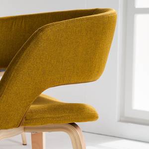 Chaise capitonnée Volda Tissu - Jaune curry