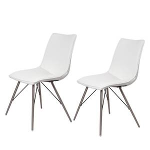 Sledestoelen Winc (2-delige set) kunstleer - Wit