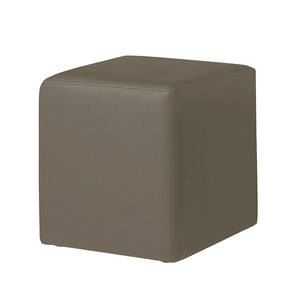 Cube capitonné Cube Cuir synthétique - Marron foncé