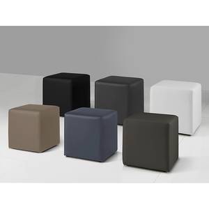 Gestoffeerde zitkubus Cube kunstleer - zwart