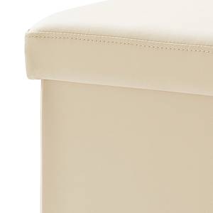 Sgabello imbottito Cube (con coperchio) Similpelle beige