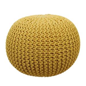 Pouf Bobble III Baumwollstoff - Senfgelb