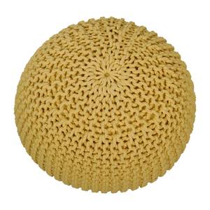 Pouf Bobble III Baumwollstoff - Senfgelb