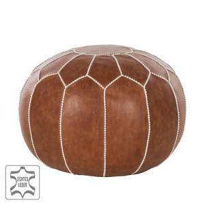 Pouf Duravel Vera pelle - Marrone