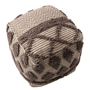 Pouf Hatta Mischgewebe - Beige / Braun