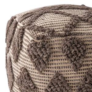 Pouf Hatta Tissu mélangé - Beige / Marron