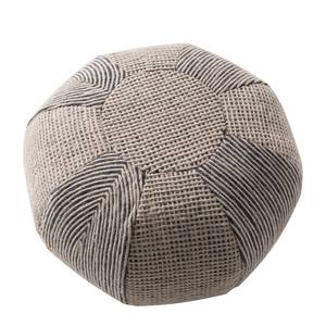 Pouf Khaderi Laine - Beige / Noir