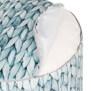 Pouf Knitting Bleu  gris - Gris bleu