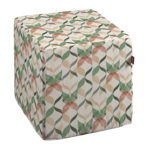 Pouf cube Kofrun Coton - Beige / Vert
