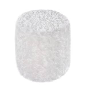 Pouf Lambskin Kunstfaser - Cremeweiß