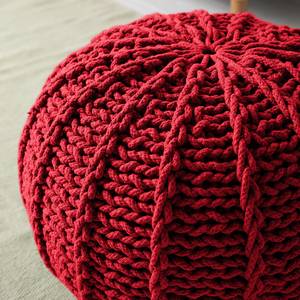 Pouf Rosita Webstoff - Rot