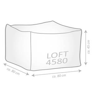 Pouf Loft Lima Webstoff - Lachs / Anthrazit