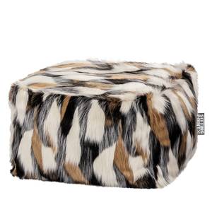 Pouf Skins Multi Fibres synthétiques - Beige / Noir