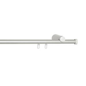 Gardinenstange Nino (1-lfg) I Weiß / Silber - Breite: 160 cm