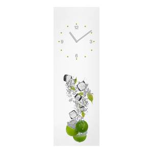Horloge Sparkling Line Verre - Blanc / Vert