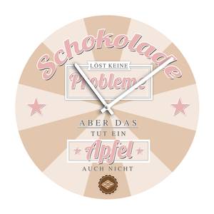 Horloge Schokolade & Probleme Verre - Rose / Blanc