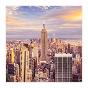 Floatglasbild Big Apple Multicolor - Glas - 80 x 80 x 1.5 cm