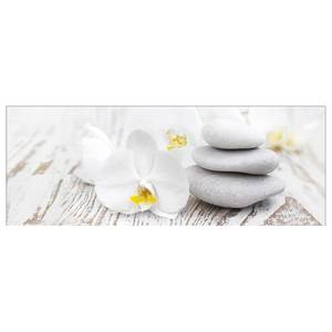 Floatglasbild White Spring Multicolor - Glas - 80 x 30 x 1.3 cm