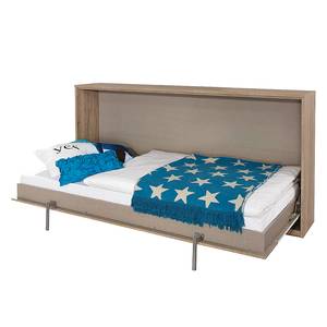 Opklapbed Albero San Remo eikenhouten look/wit