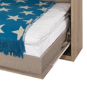 Opklapbed Albero San Remo eikenhouten look/wit