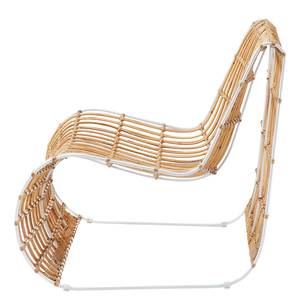 Fauteuil Turi rotan/staal - rotan/wit