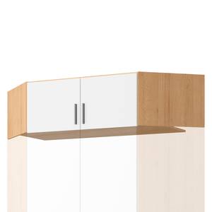 Rehausse pour armoire d'angle KiYDOO Blanc alpin / Imitation chêne de Riviera