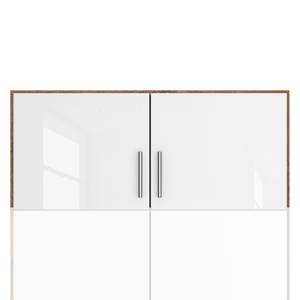 Rehausse pour armoire KiYDOO 1 porte Blanc brillant / Imitation chêne de Stirling