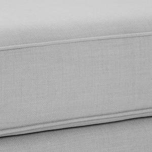 Chaise longue Blomma grijze geweven stof - armleuning vooraanzicht rechts - frame: eikenhoutimitatie