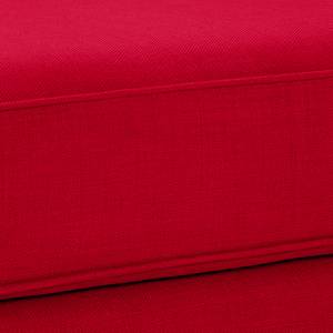 Chaise Longue Blomma rode geweven stof - frame: eikenhoutimitatie - armleuningen vooraanzicht rechts