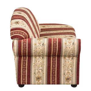 Longchair Henry geweven stof - Beige/bordeauxrood - Armleuning vooraanzicht links