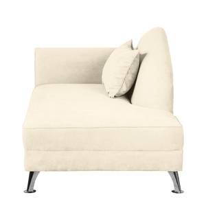 Chaise Longue Kendale I geweven stof - Beige - Armleuning vooraanzicht links