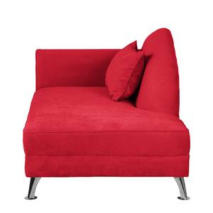 Chaise Longue Kendale I geweven stof - Rood - Armleuning vooraanzicht links