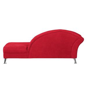 Chaise Longue Kendale I geweven stof - Rood - Armleuning vooraanzicht links