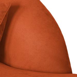 Chaise Longue Kendale I geweven stof - Terracotta - Armleuning vooraanzicht links