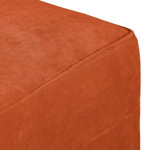 Chaise Longue Kendale I geweven stof - Terracotta - Armleuning vooraanzicht links