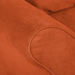 Chaise Longue Kendale I geweven stof - Terracotta - Armleuning vooraanzicht links