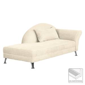 Chaise Longue Kendale I geweven stof - Beige - Armleuning vooraanzicht rechts