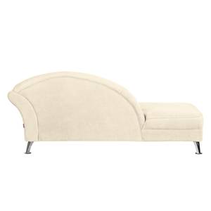 Chaise Longue Kendale I geweven stof - Beige - Armleuning vooraanzicht rechts