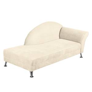 Chaise Longue Kendale I geweven stof - Beige - Armleuning vooraanzicht rechts