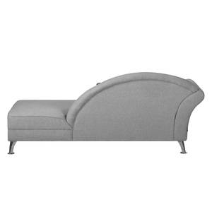 Chaise Longue Kendale II geweven stof - Grijs - Armleuning vooraanzicht links