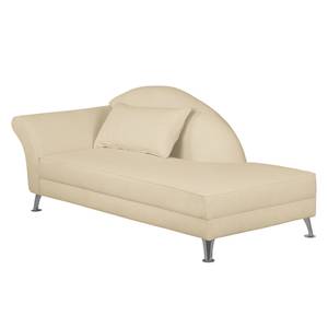 Longchair Kendale III geweven stof - Beige - Armleuning vooraanzicht links