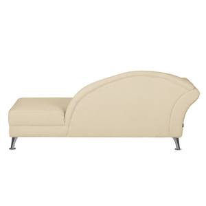 Longchair Kendale III geweven stof - Beige - Armleuning vooraanzicht links