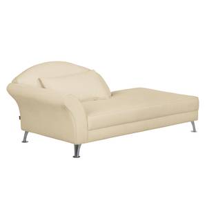 Longchair Kendale III geweven stof - Beige - Armleuning vooraanzicht links