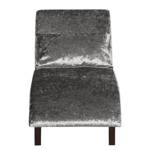 Longchair Maidford fluweel Grijszilver