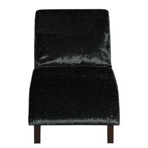 Longchair Maidford fluweel Zwart